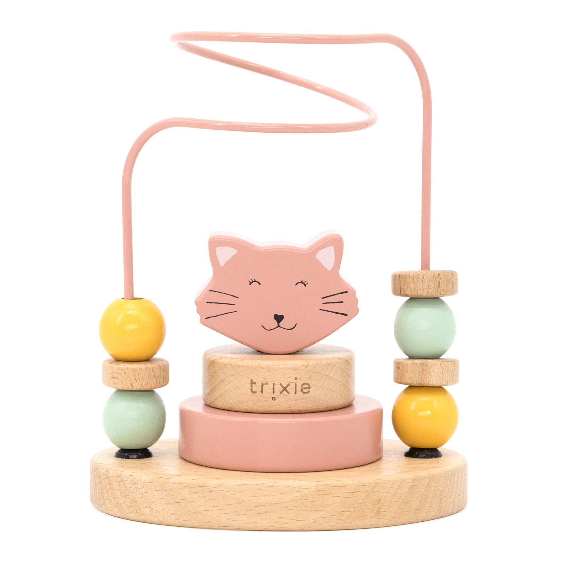 Houten kralenframe - Mrs. Cat